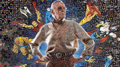 Mosaic tribute to the Marvelous Stan Lee